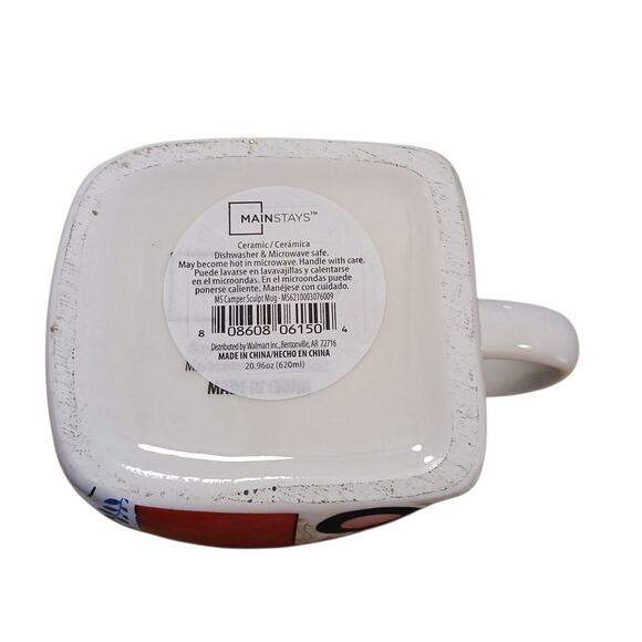 Mainstays Home is Where You Park It Coffee Mug Vintage Retro VW Bus 20.96oz NEW - Picture 7 of 7